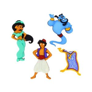 Aladdin Disney Button Embellishments Set – Dress It Up, 4pc, New in Package